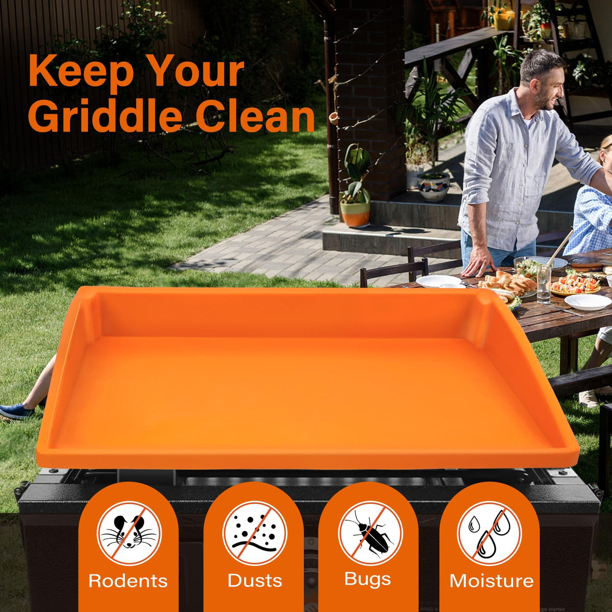 LotFancy heavy-duty silicone mat, food-grade and heat resistant up to 400°F.