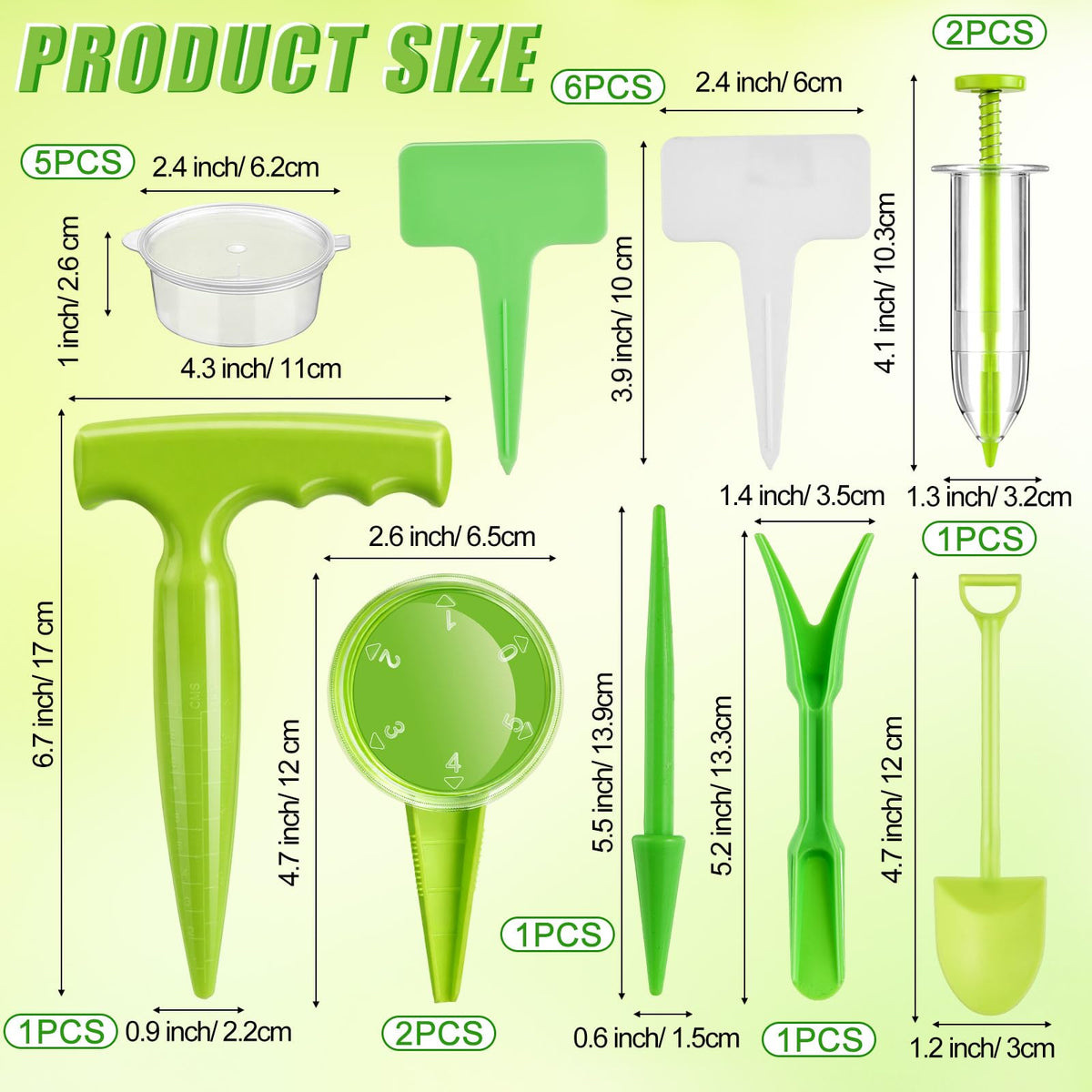 Lothee 5-dial seed dispensers for precise seeding control.