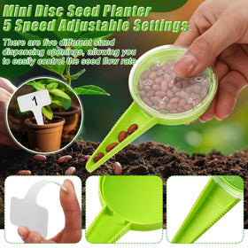 Lothee garden dibber with handle for fast seed drilling.
