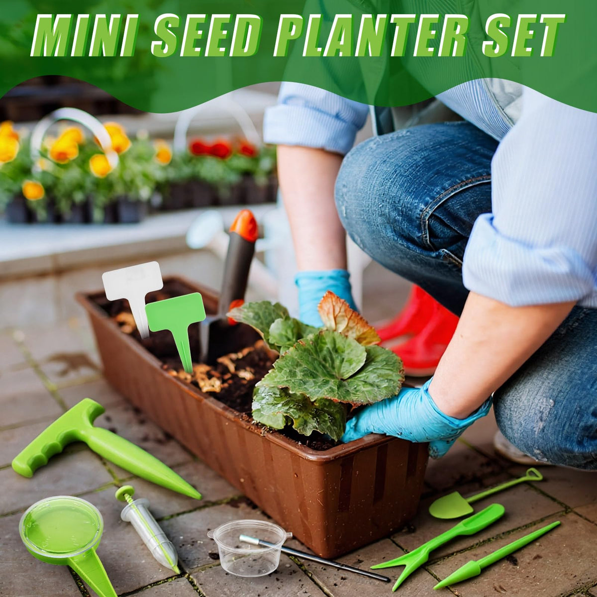 Lothee seedling tools set for careful seedling care.