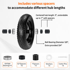 Lotmove 3-inch centered hub highlights precise alignment for smooth operation.
