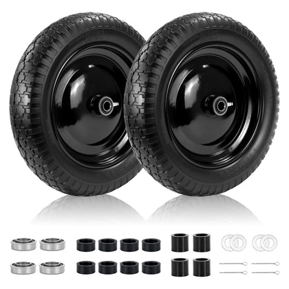 Lotmove 4.80/4.00-8 tire with wheel for puncture-free, maintenance-free yard work.