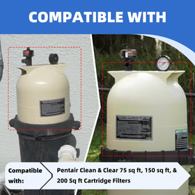 LOTMOVE almond-colored filter lid 178561 replacement designed for durable pool filtration.