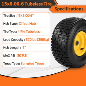 LotMove offset hub 3in ensures broad compatibility with common riding mowers.