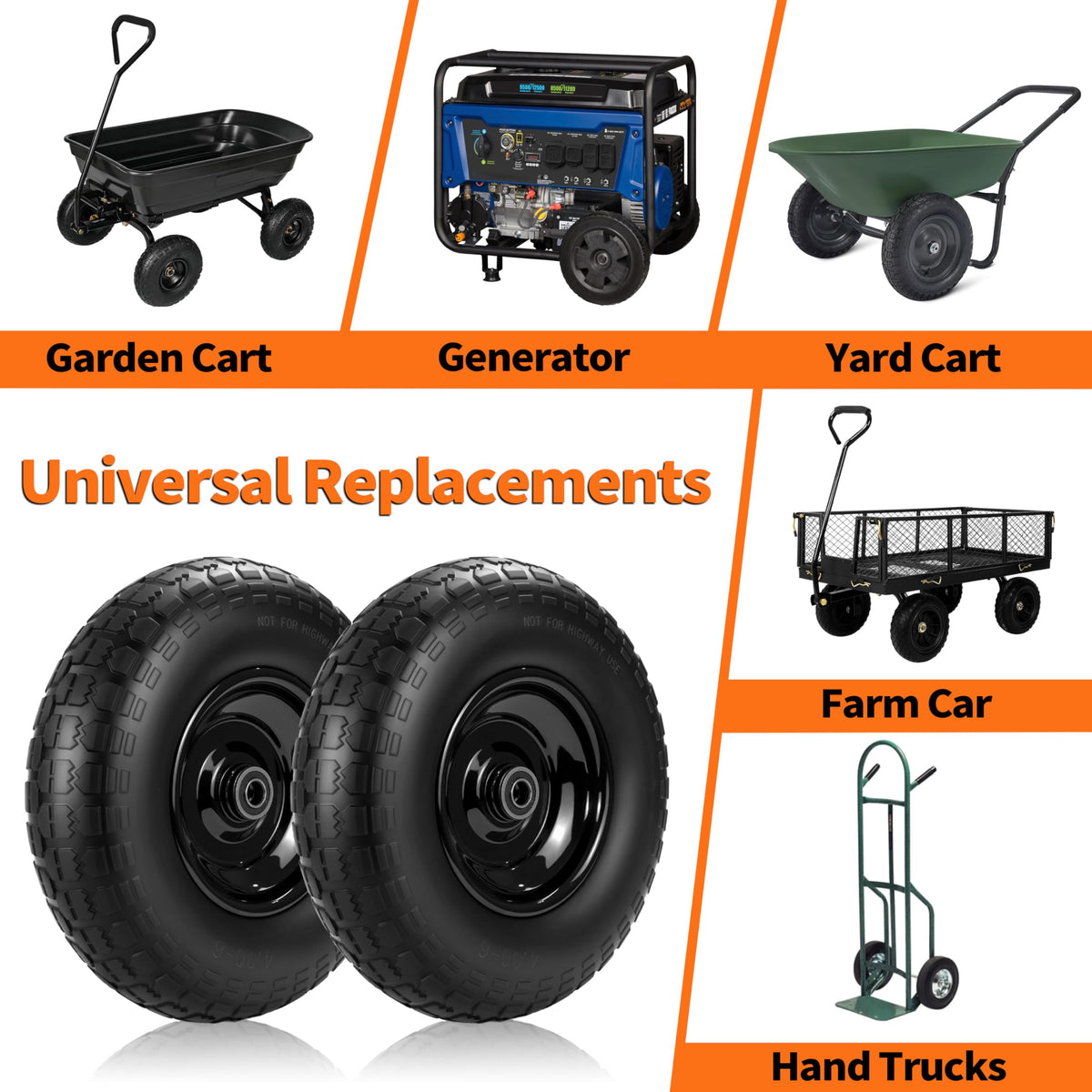 LOTMOVE serrated tread provides strong traction on grass, dirt, and gravel