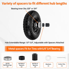 LOTMOVE universal-fit design suits Gorilla Carts, wheelbarrows, and hand trucks