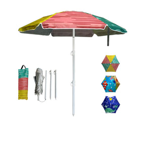 LOTTAFUN Water Table Umbrella close-up show 5ft canopy delivering sun protection.