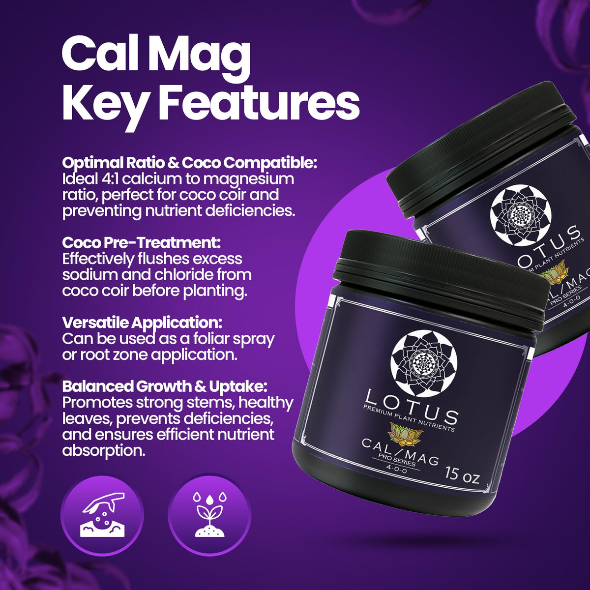RO water ready Cal-Mag Pro dissolves without residue in reservoirs.