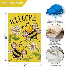 Louise Maelys 12x18 garden flag adds festive summer charm to porch or lawn.