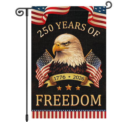 Louise Maelys garden flag with eagle design for outdoor patriot display