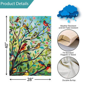 Louise Maelys 28x40 garden flag displayed in a garden setting