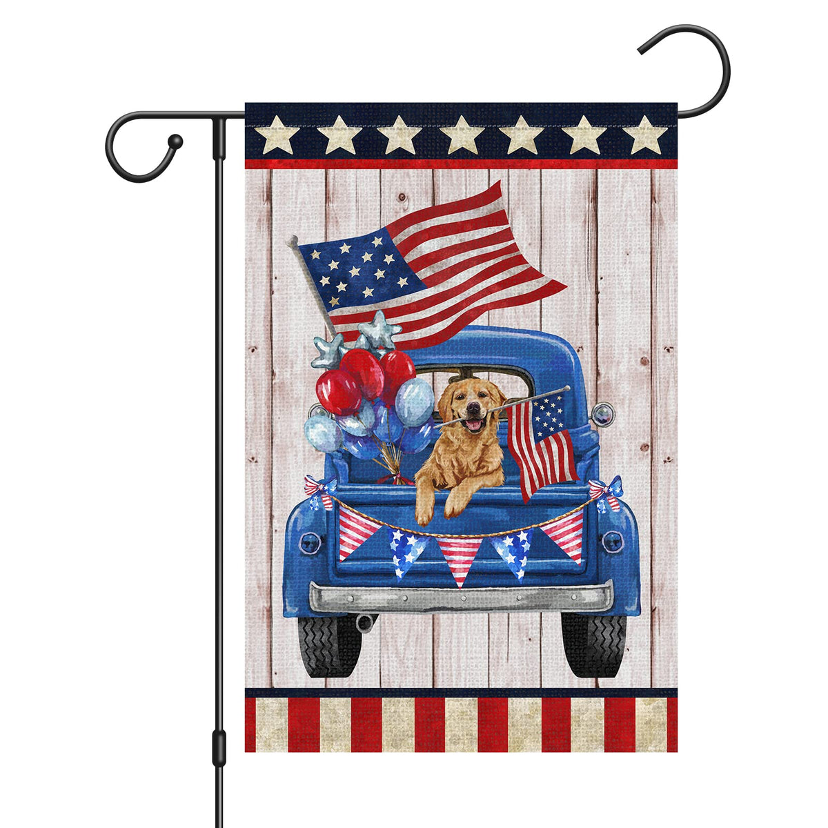 Louise Maelys 4th of July garden flag 12x18 hanging to brighten outdoor spaces