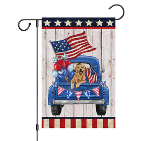Louise Maelys 4th of July garden flag 12x18 hanging to brighten outdoor spaces