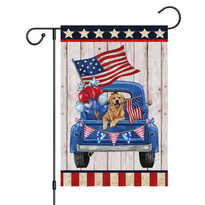 Louise Maelys 4th of July garden flag 12x18 hanging to brighten outdoor spaces