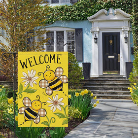 Louise Maelys burlap garden flag resists weather for durable yard display.