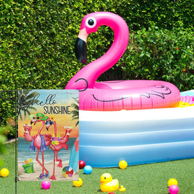 Double-sided printing for identical artwork from any angle on porch or yard.