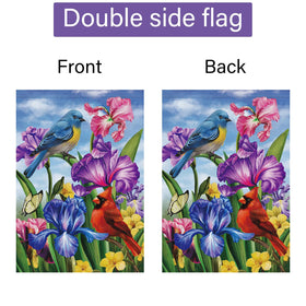 Louise Maelys double sided spring flag stays vibrant in all weather