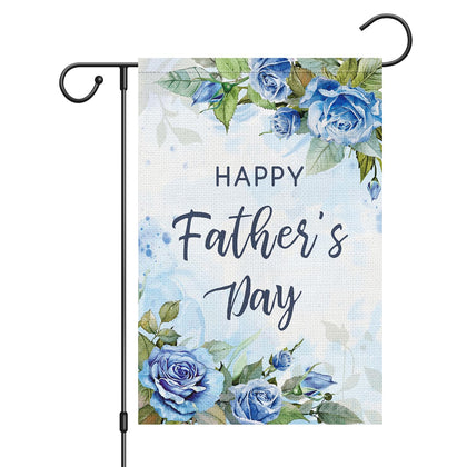 Louise Maelys Happy Fathers Day flag with front-back display for versatile outdoor use.