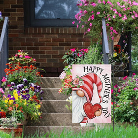 Louise Maelys Happy Mother's Day flag side view shows identical printing for visibility