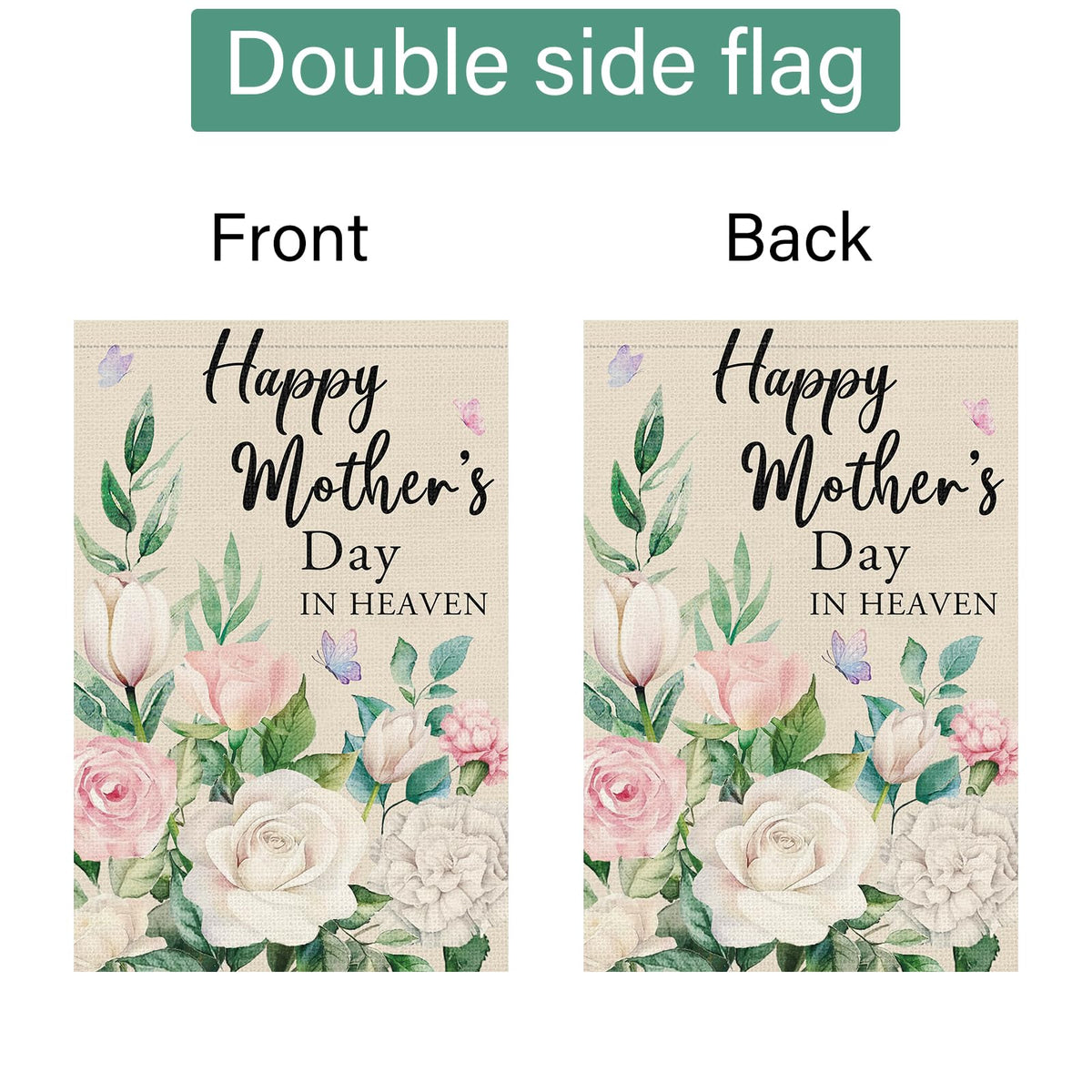 Louise Maelys flag sleeve at top for easy flagpole attachment