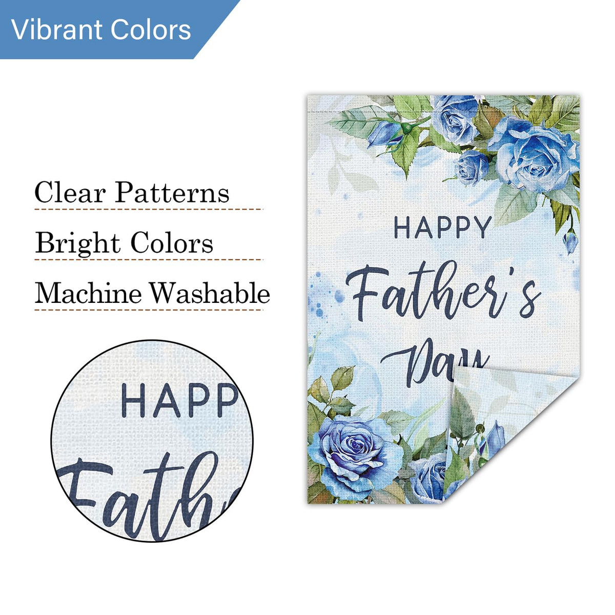 Louise Maelys outdoor Father's Day flag brightens yard decor.