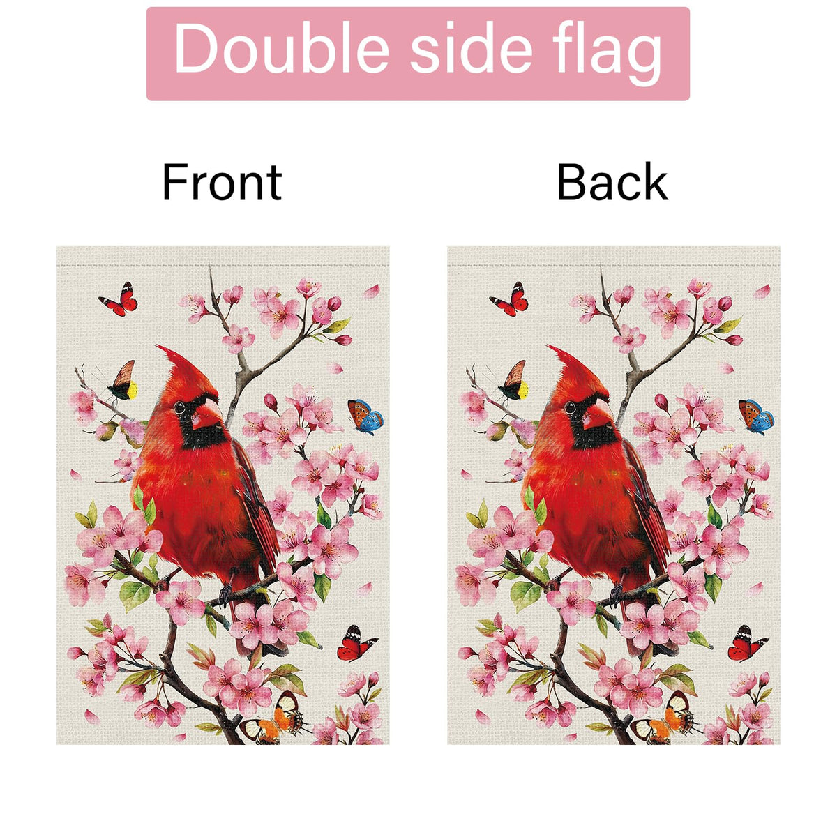 Louise Maelys outdoor flag printed on durable polyester resists weather fading.
