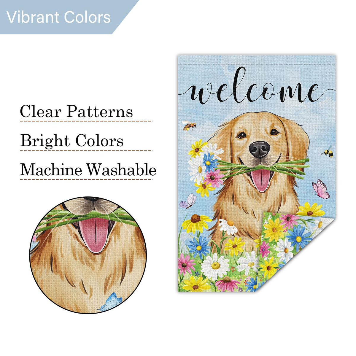 Louise Maelys outdoor flag offers durable color during sun