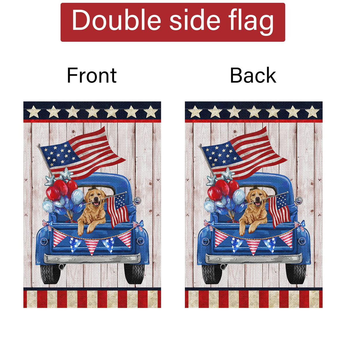 Louise Maelys outdoor Independence Day flag elevates porch or lawn display