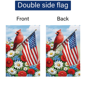 Louise Maelys outdoor patriotic garden flag on display