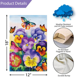 Louise Maelys outdoor yard flag, ideal for patio or lawn spring decoration.