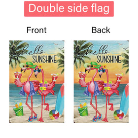 Vibrant summer motif flag ideal for gardens, front yards, porches, or patios.