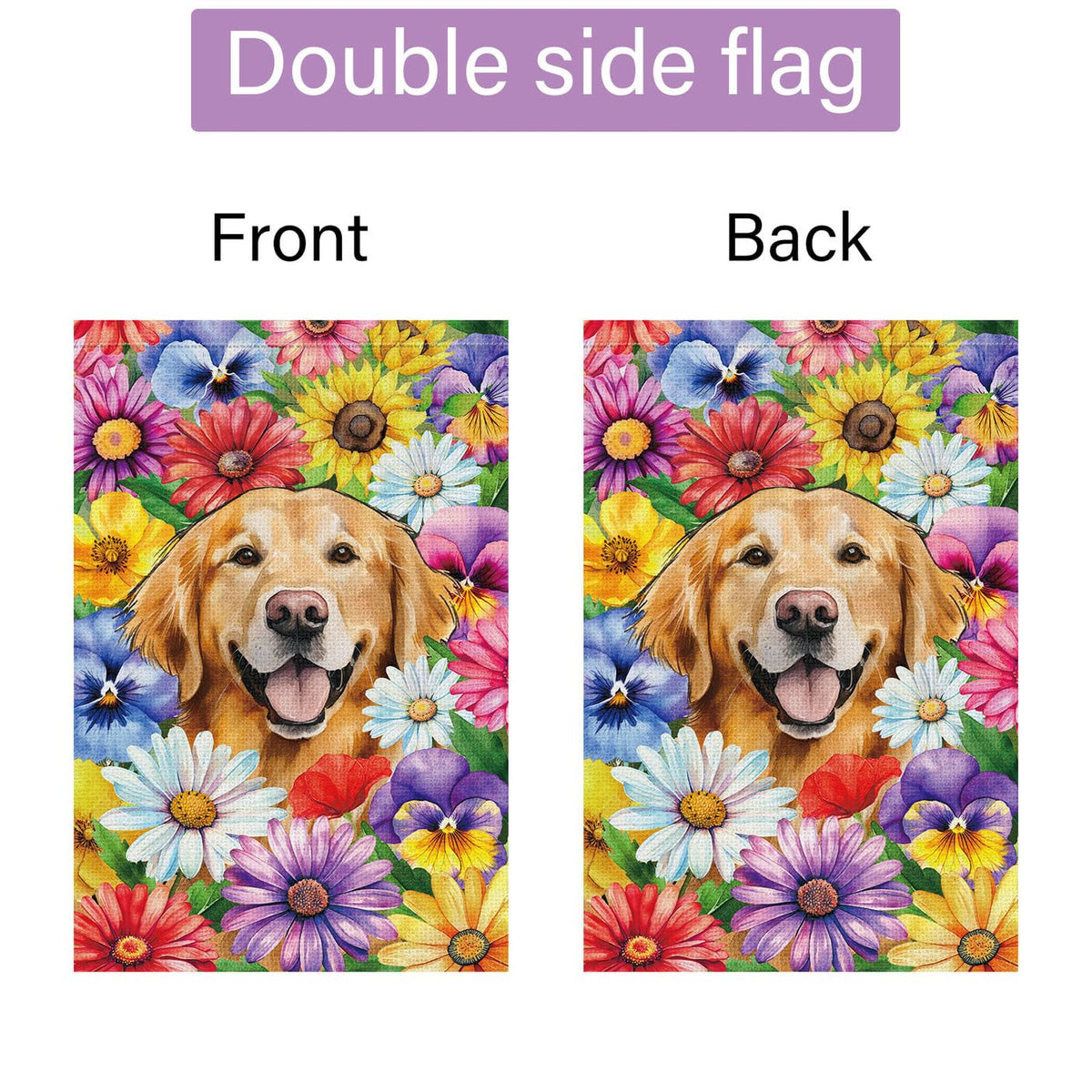 Louise Maelys outdoor flag adds welcoming charm to spring-entry or garden paths.