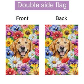 Louise Maelys outdoor flag adds welcoming charm to spring-entry or garden paths.