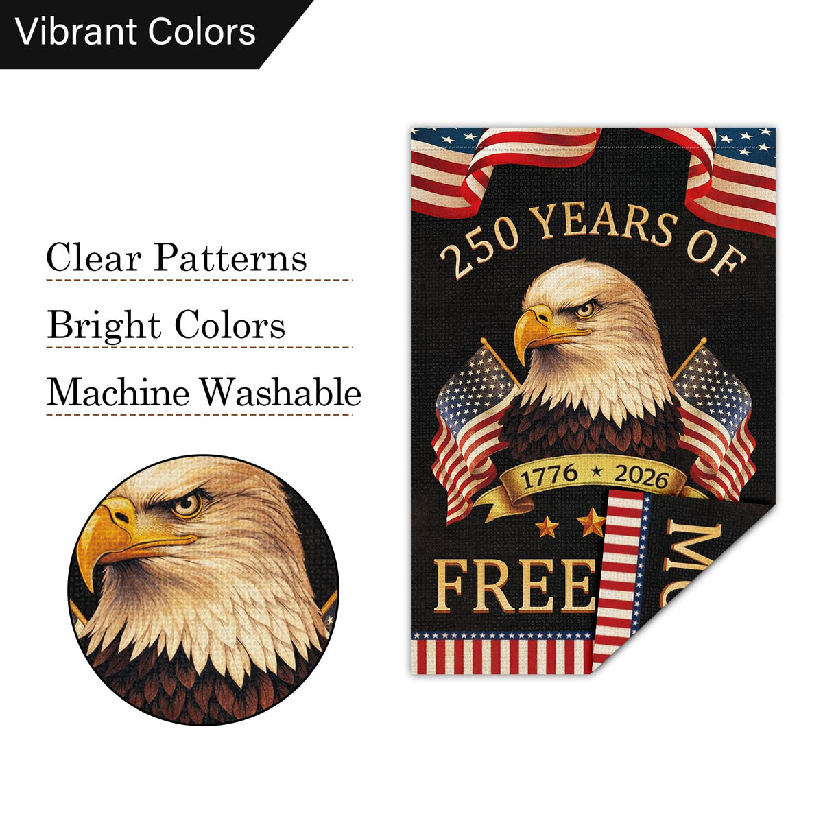 Louise Maelys patriotic yard banner for 4th of July celebrations