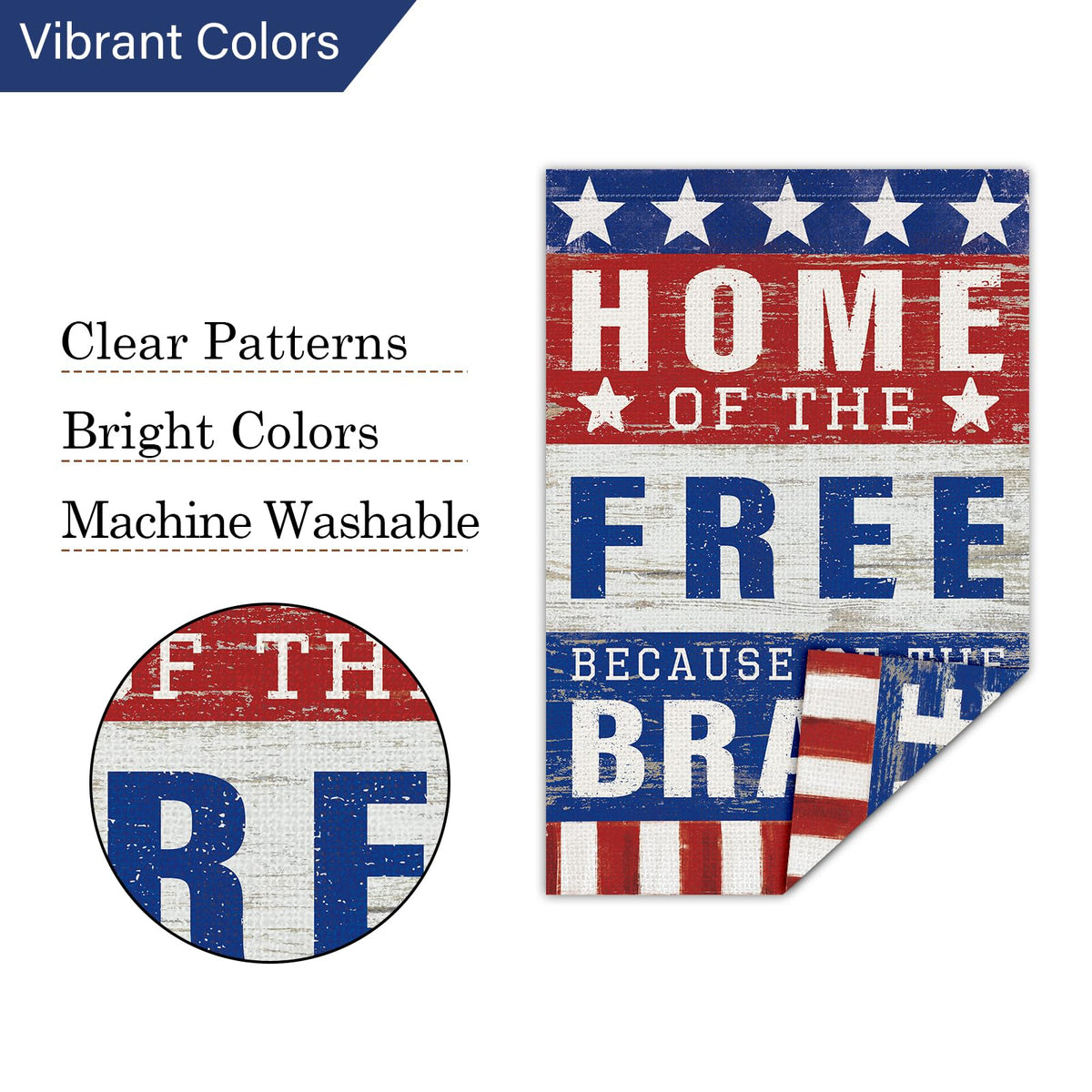 Louise Maelys porch and garden decor flag for Independence Day