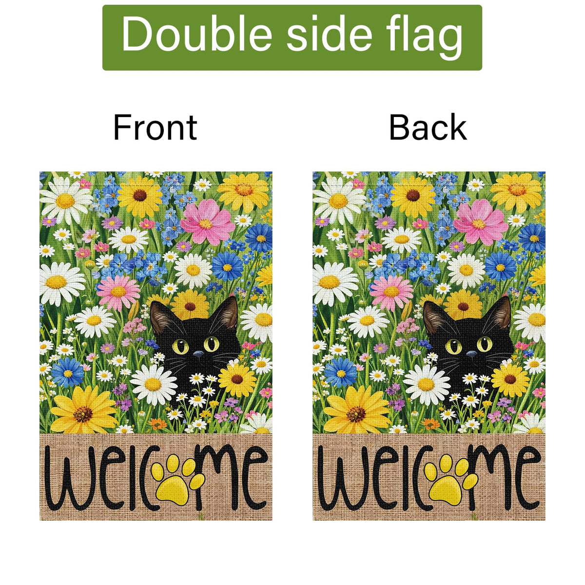Louise Maelys garden flag stays vibrant in daylight and breeze.