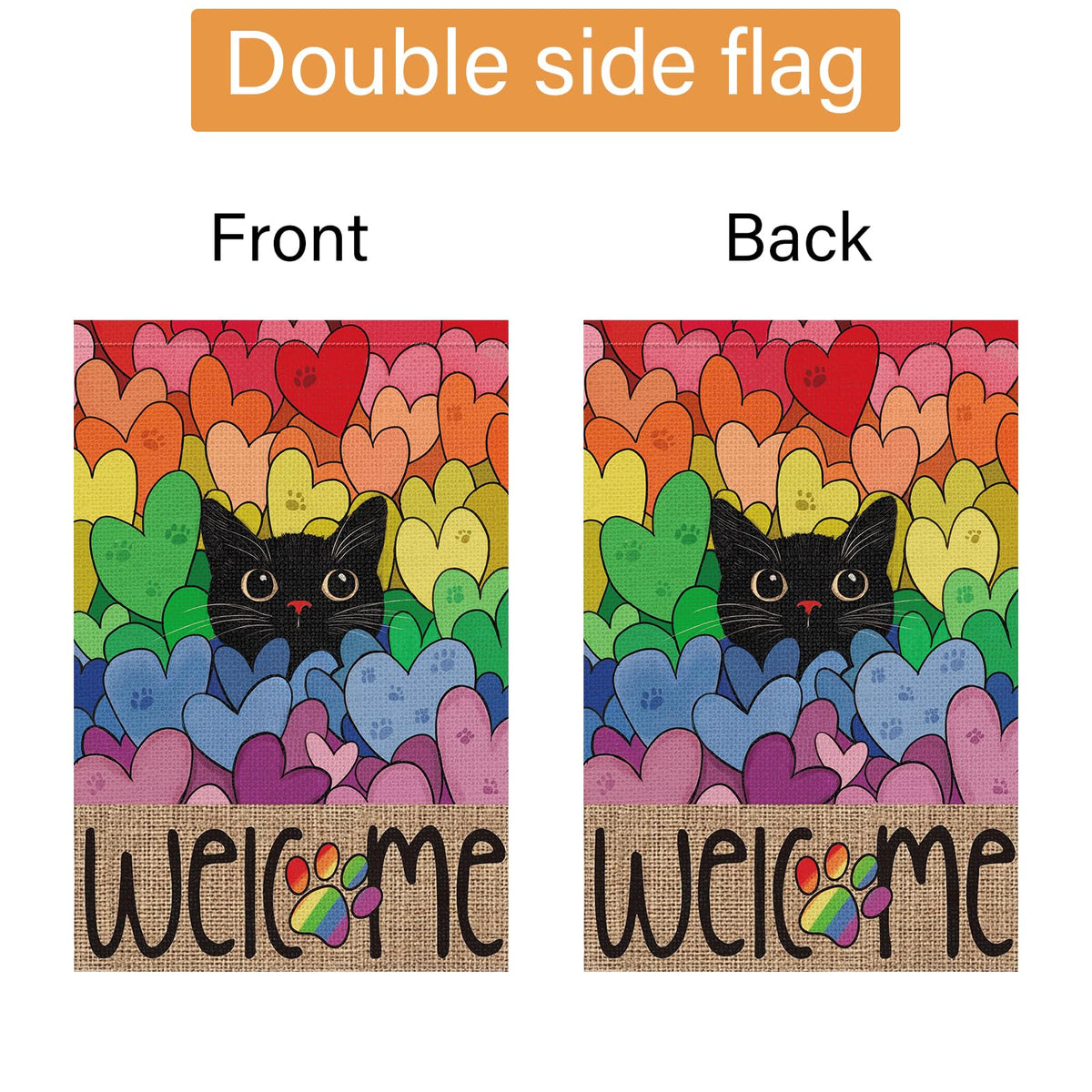 Louise Maelys Pride flag measures 12x18 inches for easy mounting