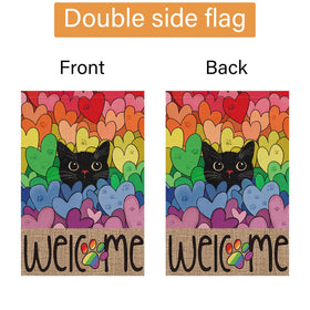 Louise Maelys Pride flag measures 12x18 inches for easy mounting