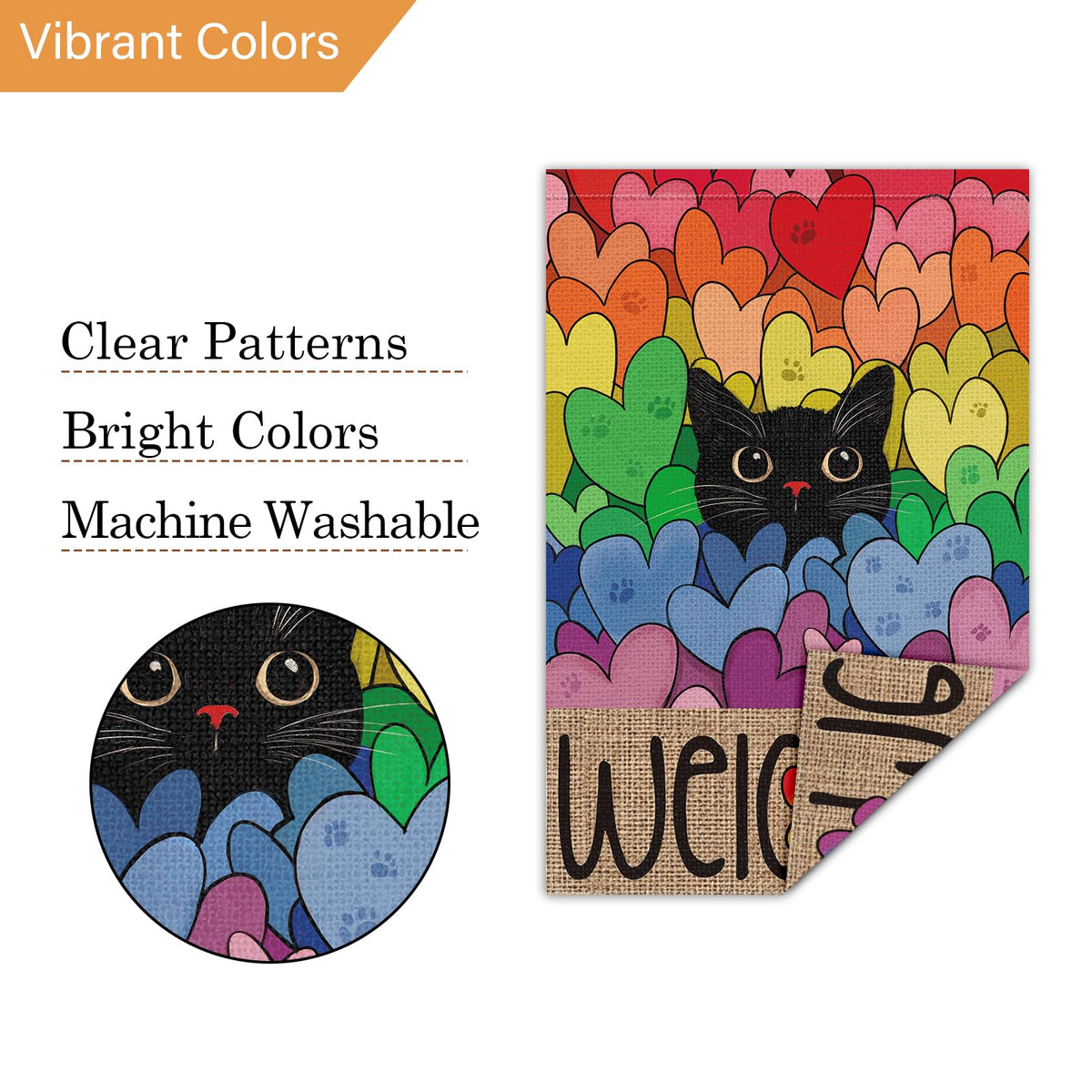 Louise Maelys Pride flag suited for garden or porch display all season