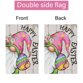 Vibrant spring print on Louise Maelys Easter flag for yard decor