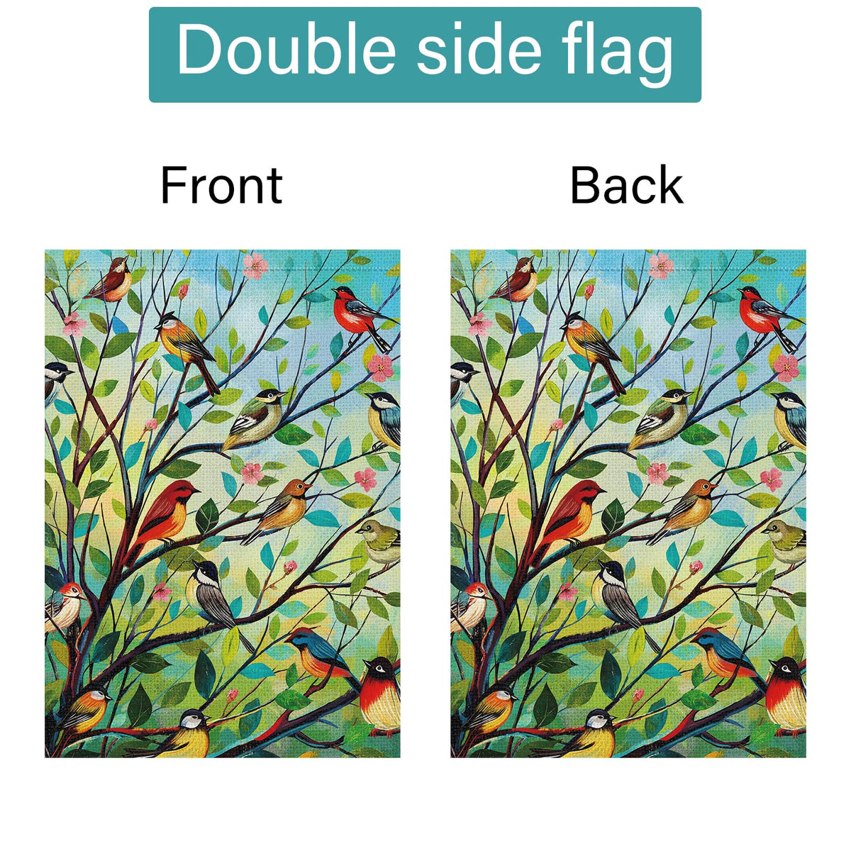 Louise Maelys weather-ready garden flag retains color in sun and wind