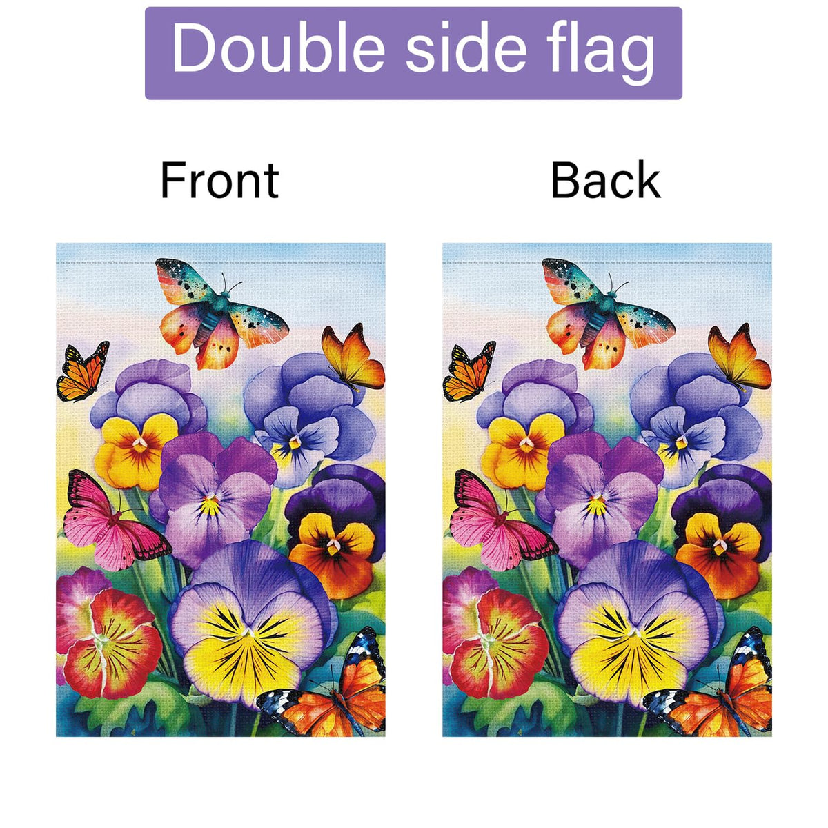 Louise Maelys seasonal flag, sunshine-friendly spring design brightens porch or deck.