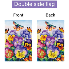 Louise Maelys seasonal flag, sunshine-friendly spring design brightens porch or deck.