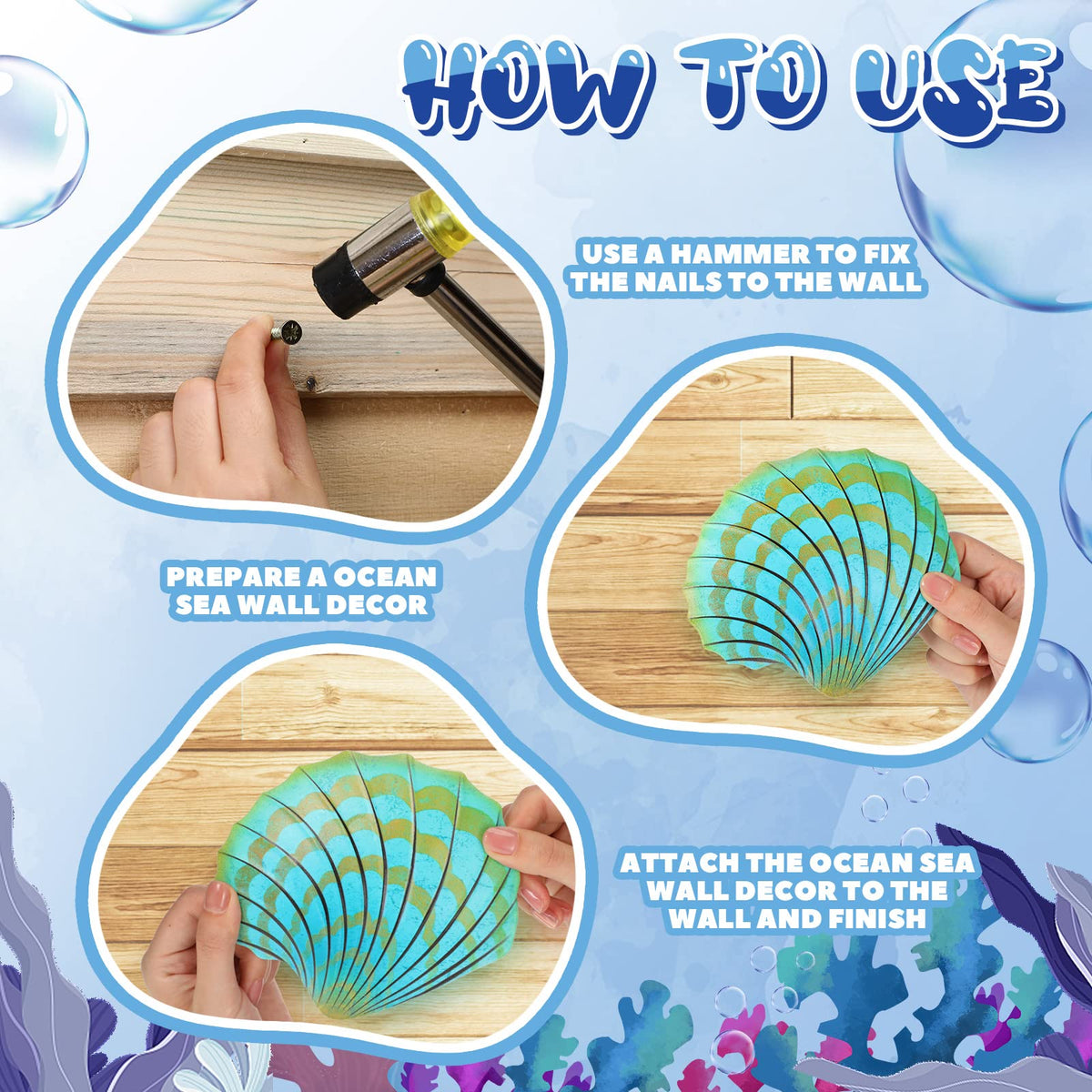 Lounsweer seashell decor offers elegant beach-inspired detail for hallways.