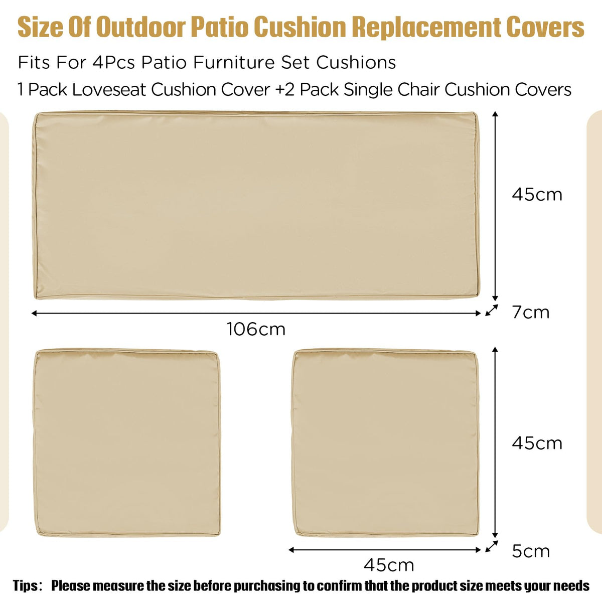 Lounsweer cushion cover 42x18x3 brown closeup waterproof coating keeps cushions dry.