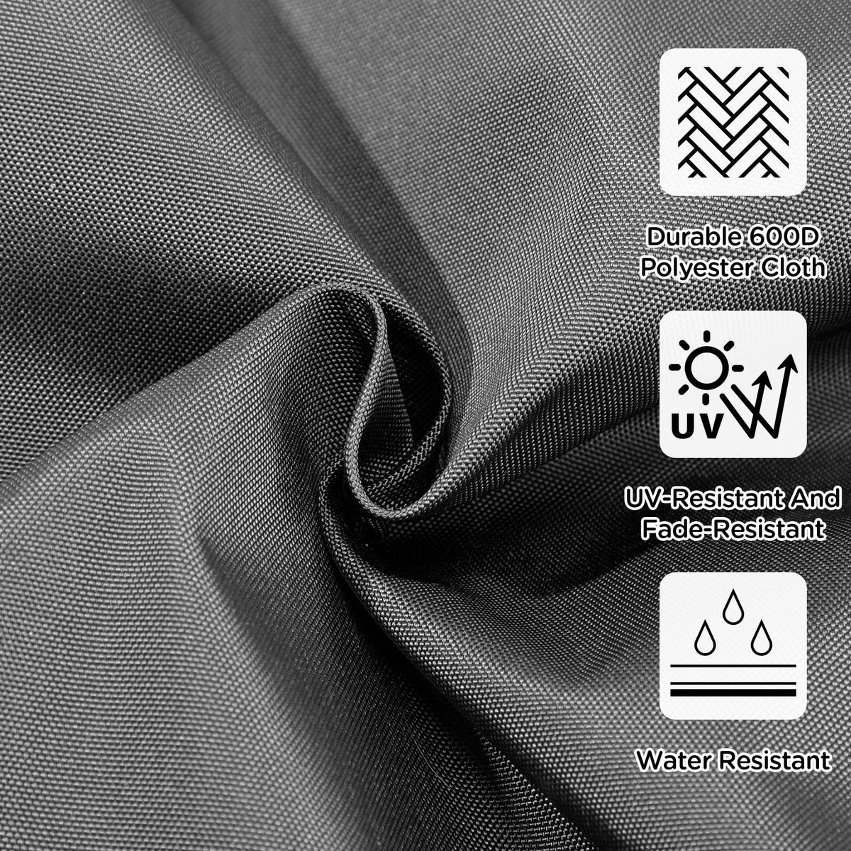 Lounsweer outdoor cushion cover zipper detail shows reinforced closure durability