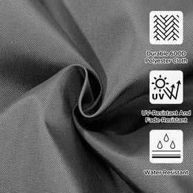 Lounsweer outdoor cushion cover zipper detail shows reinforced closure durability