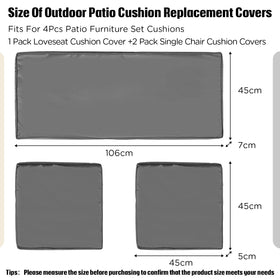 Lounsweer 18x18x2 dark gray cushion cover side view easy slip-on and wash