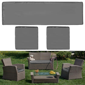 Lounsweer 42x18x3 dark gray outdoor cushion cover front view protects cushions from spills