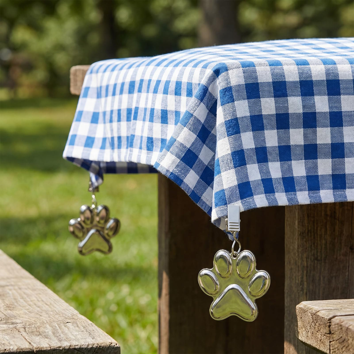 Lounsweer paw print garden flag weight 4-pack for versatile flag security